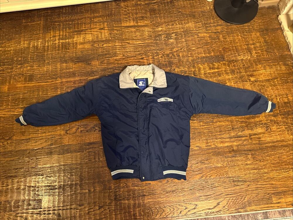 🔥Vintage 90’s Starter Jacket Georgetown Hoyas Big Logo Jack The Bulldog